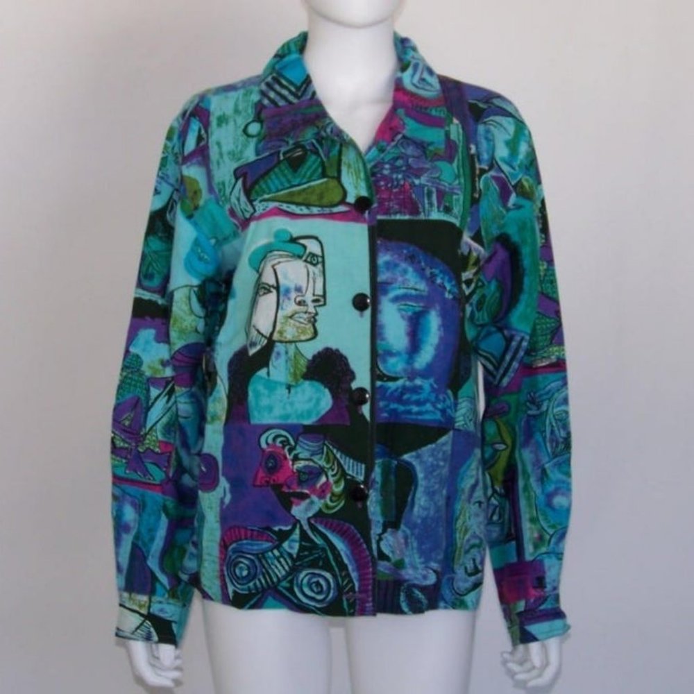 WOMEN'S NOVELTY JACKET | '80s VINTAGE CLOTHING | M